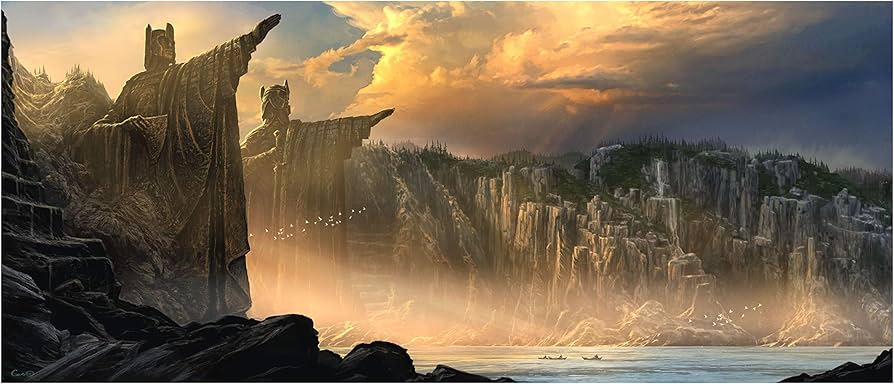 Figura: Lord of the Rings - The Argonath - Pillars of the Kings Art Print.