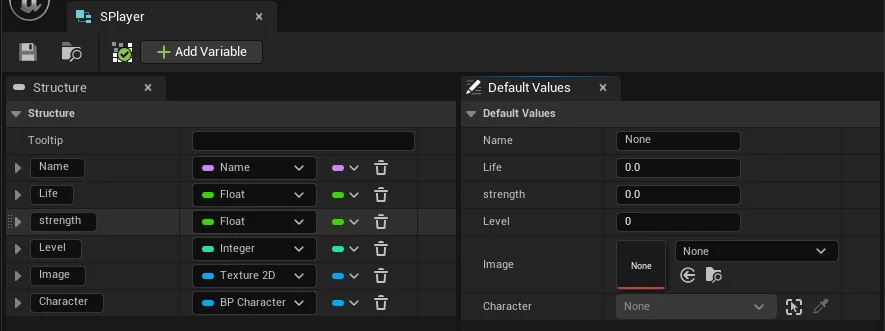 Figura: Editor de Structure.