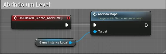 Figura: Blueprint - Widget HUD with Game Instance on click.