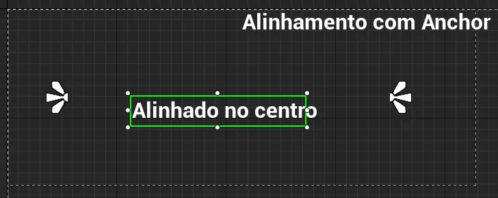 Figura: Widget Anchors Alinhamento separado UMG.