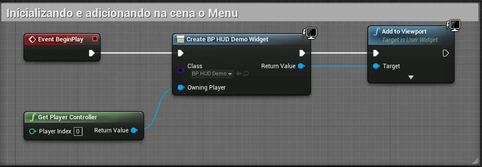 Figura: Widget HUD Add ViewPort.