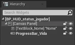 Figura: Widget HUD Player Elements.