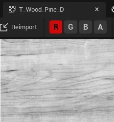 Figura: Channel R Texture Wood Pine.