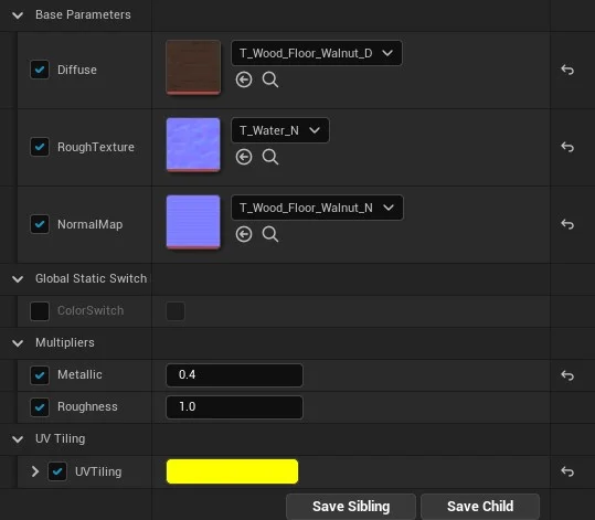 Figura: Material Instance - Parameter Group.