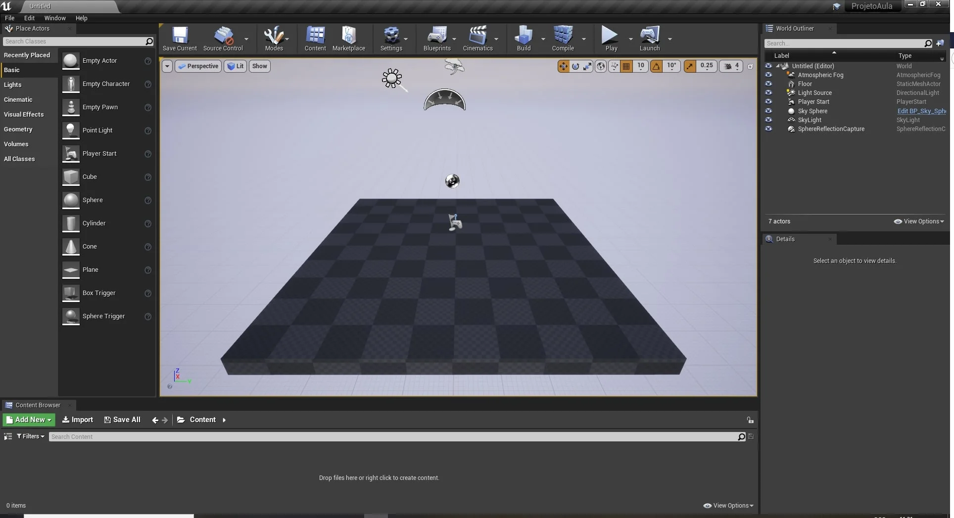 Figura: Unreal Engine tela inicial.